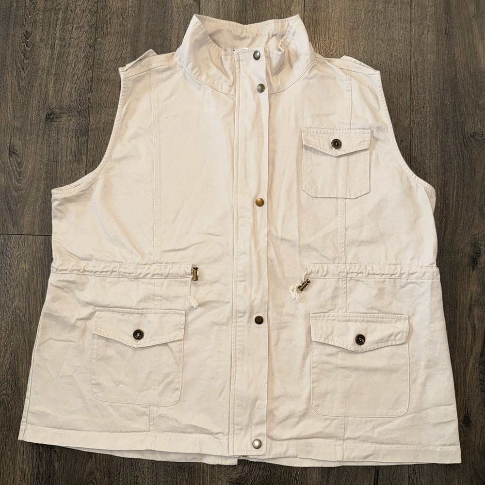 Beyove Womens 3XL Utility Cargo Vest Sleeveless Jacket Safari Water Vest Zipup